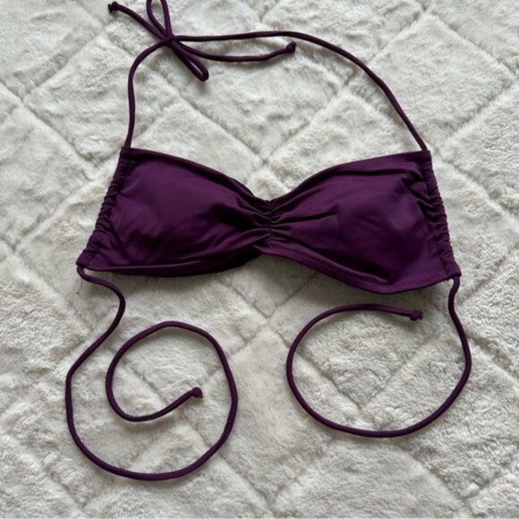 Victoria's Secret | Plum Bandeau Halter Bikini Top | Size Extra Small - Picture 2 of 9
